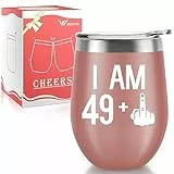 Winzwon 50 anni Tazza regalo compleanno, Tazze in Acciaio inox, Double Insulated Tazze, Per vino, Birra, Caffè, Champagne, Cocktail, Gelato, Bevande calde,tazze regalo creativo per vacanze,350ml