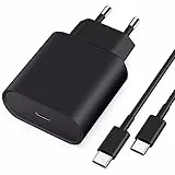 Caricatore Samsung, 45W USB C Caricabatterie con 2M Cavo per Galaxy S23/ S23+ /S23 Ultra /S22 /S21 /S20 /Note20 /A73 /A53 /S10, Nanaisse USBC Presa Carica Alimentatore Tipo C Spina Ricarica Adattatore