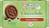 Mulino Bianco CioccoSole Biscotti Frollini Senza Lattosio e Senza Glutine al Cioccolato e Riso con Gocce di Cioccolato, Senza Olio di Palma, Confezione da 250 g con 6 Monoporzioni da 6 Biscotti