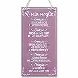 CARISPIBET A mia moglie | cartello decorativo per la casa, cartelle di cucina, decorazione della camera da letto, regalo per lei, cartelle adorabili 30 x 15 cm