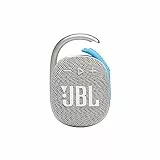 JBL Clip 4 Eco Bluetooth Lautsprecher aus recyceltem Material in Weiß – Wasserdichte, tragbare Musikbox mit praktischem Karabiner – Bis zu 10 Stunden kabelloses Musik Streaming