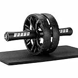 Hivool Ruota Addominali - Ab Roller con Tappetino per le Ginocchia, Ab Wheel per Esercizi Muscolari e Core, Attrezzatura per Allenamento Addominale Domestico per Donne e Uomini