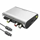 Avantree DAC Convertitore Audio Digitale Analogico Adattatore con Cavo Ottico Toslink, Controllo Volume, TV Ingresso Ottico Coassiale, 3.5mm RCA Uscita per Cuffie Altoparlanti [2 Anni Garanzia]