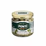 Ponti, Capperi all'Aceto di Vino, Ottimo Antipasto Ideale per Realizzare Ricette Classiche e Saporite, Ideale anche per Arricchire Insalate, 100% Made in Italy, 95 g
