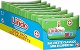 Mastro Lindo Salviette Igienizzanti Multisuperficie, 270 Salviette (6 Confezioni da 45), Classico, Per Tutte le Superfici, Senza Risciaquo, Fresco Profumo di Pulito, Maxi Formato
