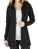 CMTOP Donna Felpe con Cappuccio Manica Lunga Cappotto Giacca Felpa con Sweatshirt Hoodies con Tasche Tinta Unita Felpa Cardigan Felpe con Zip Autunno Invernali Felpe