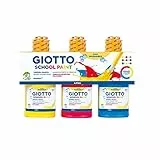 GIOTTO School paint - Set Da 3 Flaconi Di Tempera Pronta, Colori Primari