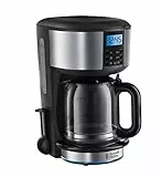 Russell Hobbs Macchina Caffè Americano, Spegnimento automatico, Mantenimento in caldo, 1000 W, 10 tazze / 1.25 L, Timer programmabile, Buckingham, 20680-56
