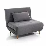 Wink Design Chatswood A Poltrona Letto, Tessuto, Grigio, Unica