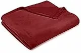 Amazon Basics - copriletto Vellutata in Pile, 168 x 229cm, colore Bordeaux