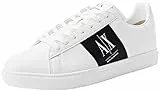 ARMANI EXCHANGE Side Logo Patch, Basic, Sneaker, Scarpe da Ginnastica Uomo, Bianco Op Wht Op Wht Op Wht, 43 EU