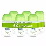 Neutro Roberts, Deodorante Roll On Fresco con Té Verde e Lime, Zero Sali di Alluminio, Zero Macchie, Deodorante Uomo e Donna, - Confezione da 6 Pezzi da 50 ml - Esclusiva Amazon