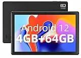 SGIN Tablet da 10 pollici, 4 GB RAM 64 GB ROM, espandibile a 128 GB, processore Android 12 Octa-core, schermo HD IPS, batteria da 6000 mAh, doppia fotocamera, Bluetooth 5.0, GPS (nero)