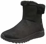Skechers Escape Plan Cozy Collab, Stivali Donna, Black Microleather/Faux Fur, 40