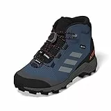 adidas Terrex Mid Gore-tex Hiking, Shoes - Mid (Non-Football) Unisex - Bambini e ragazzi, Blu Wonder Steel Grey Three Impact Orange, 39 1/3 EU