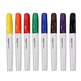 Amazon Basics - Confezione da 8 pennarelli indelebili, Colori assortiti