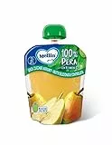 Mellin, Pouch Merenda 100% Pera con Vitamina C - 6 Confezioni da 90 Gr