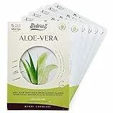 Ardaraz Maschere viso in tessuto Idratanti Lenitive con Aloe Vera. Maschera Viso Idratante Rinfrescante arricchita con Acido Ialuronico. Set maschere viso da 5, Idratazione profonda effetto immediato