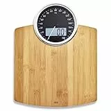 ADE Bilancia pesapersone digitale con display analogico | grande display | risultati molto precisi fino a 180 kg | superficie di pesatura in vero legno di bambù