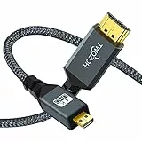 Twozoh - Cavo Micro HDMI Tipo D a HDMI Tipo A, 1M, supporta 4K/60Hz 1080P 2.0a/b 2.0/1.4a
