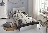 Homemania HOMUL_0555 Set Copripiumino Great Sleep Casa per Camera, Cameretta, Multicolore, in Cotone, 140x220 cm, 60x70 cm (1 Pezzo)