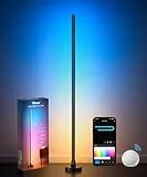 Ydene RGB Lampada da Terra Salotto WIFI Smart Lampada da Terra LED Lampada Soggiorno Piantana compatibile con Alexa Google Assistant Controllo Vocale e APP Modalità Tuya DIY Corner Lampada Moderna