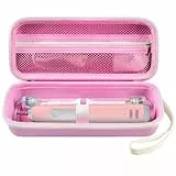Custodia compatibile con Philips Sonicare ProtectiveClean 4100 6100 5100 6500 7500 spazzolino elettrico ricaricabile, borsa da viaggio per Oral-B Pro e Chager e accessori (rosa)