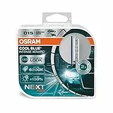 OSRAM XENARC COOL BLUE INTENSE D1S, +150% più luminoso, fino a 6.200K, lampadina per fari allo xeno, look LED, duo box (2 lampade)
