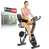 Profun Bicicletta Pieghevole con Resistenza Magnetica Regolabile a 10 Livelli.Cyclette per Casa 2 in 1, Indoor Cycling Bike con App