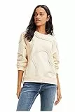 Desigual Tapes Felpa, Bianco, S Donna