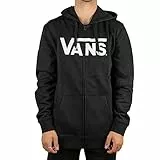 Vans Classic Zip Felpa con Cappuccio, Nero, M Uomo