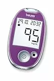Beurer GL 44 Misuratore di Glicemia (mg/dl), Display XL, Viola