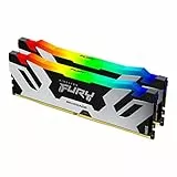 Kingston Fury Renegade DDR5 RGB 32GB 6400MT/s DDR5 CL32 DIMM Memoria Gaming per Computer Fissi Kit da 2, KF564C32RSAK2-32