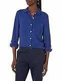 Tommy Hilfiger J2hm7530-dse-L Camicia Button-Down, Blu (Deep Sea), L Donna