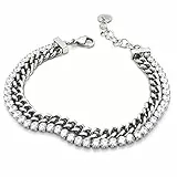 SAGA GIOIELLI® BRACCIALE DONNA TENNIS ACCIAIO