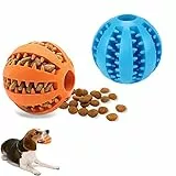 ZHIHUITL Palline per Cani,2 pezzi Palla per Pulito dei Denti di Cane,Palla da Masticare per Cani,Palla per L'alimentazione del Cane,Giocattolo interattivo Resistente Palla per Cani-5cm(blu/arancione)