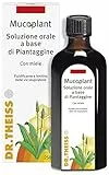 Dr. Theiss Mucoplant Piantaggine 250 ml - Sciroppo Gola e Vie Respiratorie, con Calmanti Naturali (Miele, Melassa, Menta Piperita e Piantaggine)