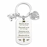 BOMEON Portachiavi Ispirazione Regali Regalo Laurea Donna Uomo, Regalo Regali per la Laurea Lauree Diploma Ragazza Ragazzo Idee Idea Regalo per Laurea Amica Università Studenti Portachiave