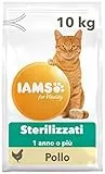 IAMS for Vitality Sterilizzati - Alimento secco con pollo fresco per gatti adulti e anziani (1 anno o più), 10 kg