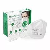 medisana FFP2 maschera di protezione respiratoria, maschera antipolvere RM 100, 10 pezzi, in sacchetto PE con clip, certificato CE2834 - EU 2016/425