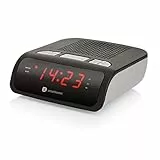 Smartwares CL-1459 Radiosveglia con Radio FM PLL, Nero