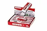 Kores - KE-20: Gomme in PVC Bianche con Rivestimento in Carta per Bambini, Studenti e Adulti, Non Tossiche e Adatte ai più Piccoli, Articoli per la Scuola e l'Ufficio, 60 x 21 x 10 mm,Confezione da 20