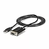 StarTech.com Adattatore da USB a seriale RS232, Cavo adattatore DCE seriale DB9 con FTDI, Null Modem, USB 1.1 / 2.0, Alimentato tramite USB (ICUSB232FTN)