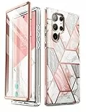 i-Blason Cover [Cosmo] per Samsung Galaxy S23 Ultra 5G 2023, Custodia Protettiva Sottile per Tutto il Corpo Elegante con Proteggi Schermo Integrato (Marmo)