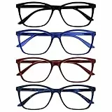 The Reading Glasses Company Grande Uomo Nero Blu Marrone Rosso Lettori Valore 4 Pacco Cerniere Molla Rrrr51-13Z3T +3,50 - 88 Gr