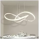 TQQ Lampade A Sospensione LED lampada a sospensione/pendente pranzo Lampada da tavolo da cucina Lampada a soffitto Lampada Dimmerabile telecomando Lampadario, disegno moderno metallo acrilico pranzo