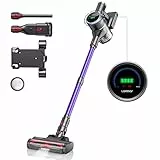 Laresar Aspirapolvere Senza Fili 33Kpa 400W Scopa Elettrica Senza Fili Potente Batteria Rimovibile 55 Min Display a LED per Aspirazione Regolabile con Manopola Aspirapolvere Anti-groviglio Elite 5