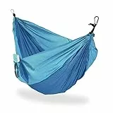 Relaxdays Amaca da Esterno, Amaca da Viaggio Matrimoniale, Ultraleggera, da Campeggio, Fino a 200 kg, in Diversi Colori