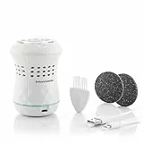 InnovaGoods® Lima per pedicure ricaricabile indicatore LED, lima elettrica piedi durezza con aspirazione e 2 velocità, lima rimuove durezza, include lima di ricambio e spazzola di pulizia.