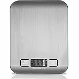 Bilancia Da Cucina Digitale, 5 kg, Elettronica In Acciaio Inox, Elegante Alimentare Ultra Sottile, Per Casa, Con Display Lcd, Funzione Tara